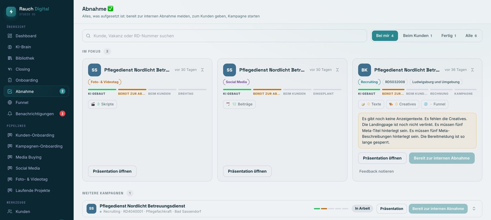 Die Agenturplattform